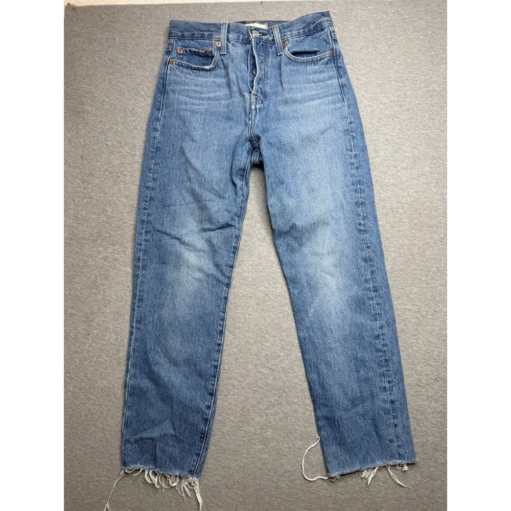 Levis Premium Jeans Womens 26 Blue Wedgie Straight Button Fly High Rise‎ Denim